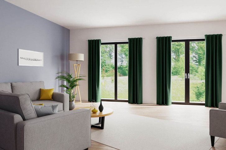 Homing Fertigschal mit verdeckten Schlaufen Galdin grün - 2.45 x 1.4m - WA333533