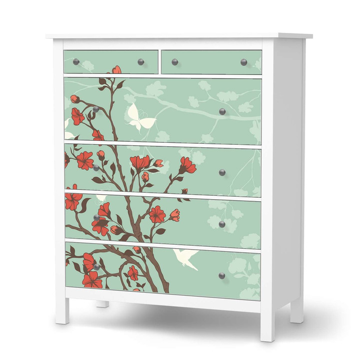 Klebefolie IKEA Hemnes Kommode 6 Schubladen - Blütenzauber - CR111330