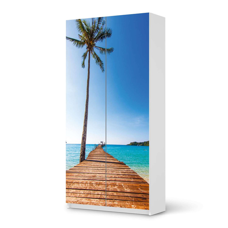 Klebefolie IKEA Pax Schrank 201cm Höhe - 2 Türen - Caribbean - CR109930