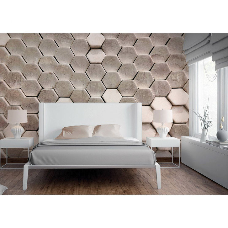 Livingwalls Fototapete Designwalls Hexagon Surface in 3D Optik - WA296353