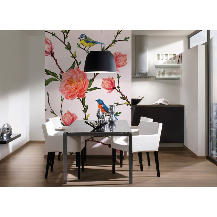 Livingwalls Fototapete Designwalls Little Birds Blumen - WA296372