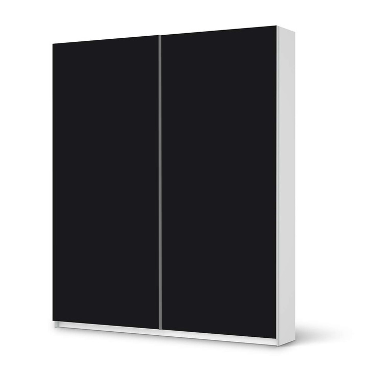 Möbelfolie IKEA Pax Schrank 236cm Höhe - Schiebetür - Schwarz - CR117014