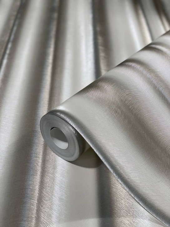 Vliestapete in Streifen mit Glanzeffekt silber Welle von Harald Glööckler - WA445865