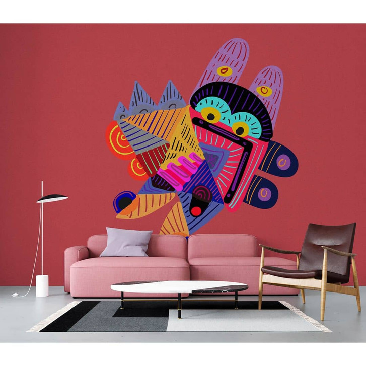 Livingwalls Fototapete Walls by Patel 3 Looneyland 1 rot, blau, gelb, lila - WA327957