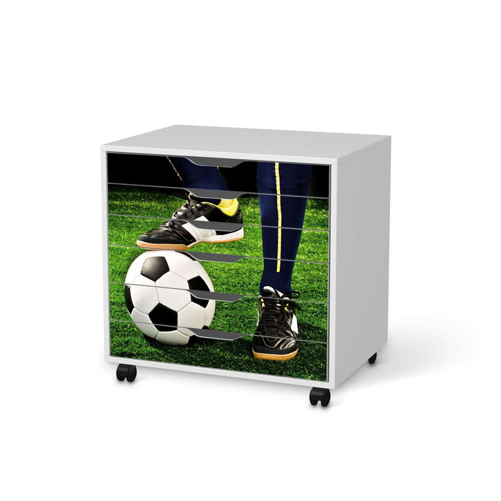 Möbelfolie IKEA Alex Rollcontainer 6 Schubladen - Fussballstar - CR114214