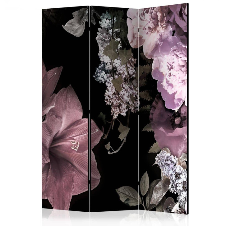 Paravent, Raumteiler freistehend, Trennwand - Nostalgie Blumen - WA453256