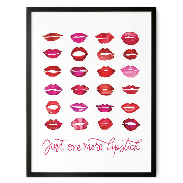 Poster Rote Lippen - Blursbyai - Just one more lipstick - WA406250