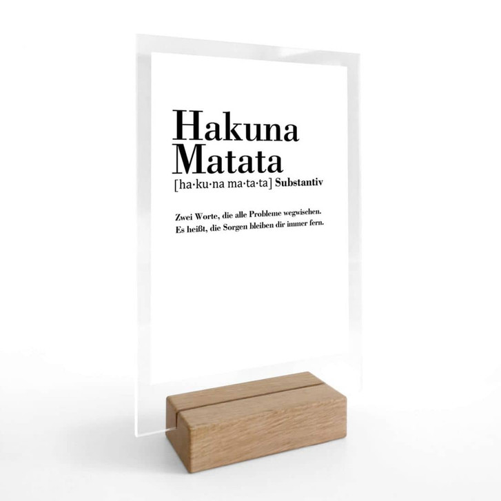 Tischaufsteller Grammatik - Hakuna Matata - WA323991