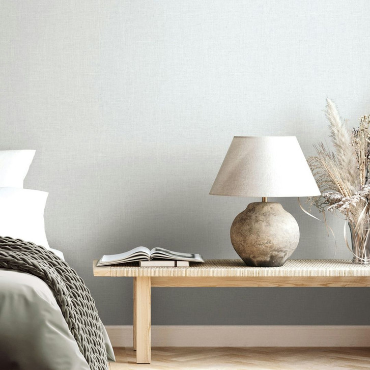 Vliestapete Textil, Struktur Uni Modern matt in Grau - WA497298