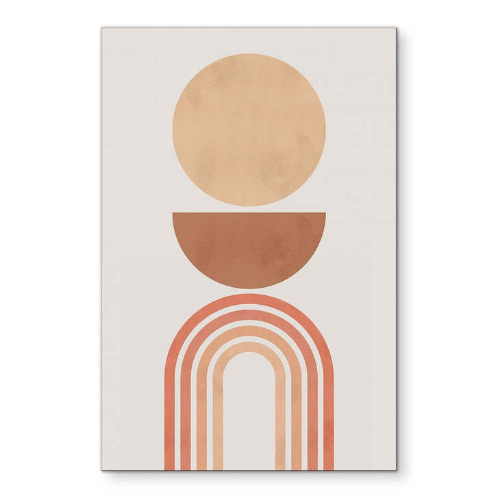 Wandbild Abstrakte Balance - Retro Bögen und Kreise - Costa - Alu-Dibond - WA422288