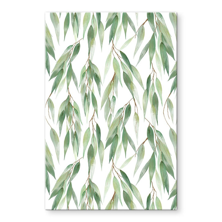 Acrylglasbild Zweige mit grünen Blättern - UN Designs - WA421326