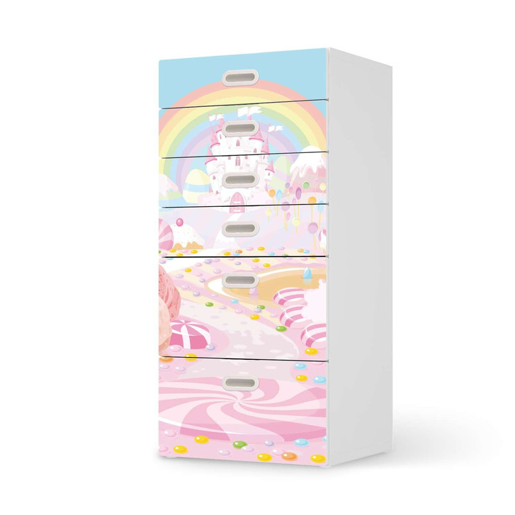 Klebefolie IKEA Stuva / Fritids Kommode - 6 Schubladen - Candyland - CR110167