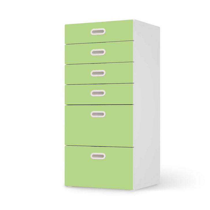 Klebefolie IKEA Stuva / Fritids Kommode - 6 Schubladen - Hellgrün Light - CR110200