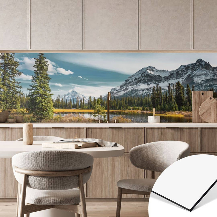 Küchenrückwand Berg-Idylle am zauberhaften Kiefernwald - WA432685