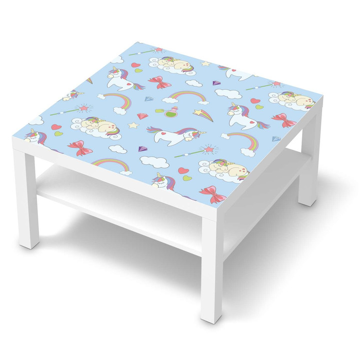 Möbelfolie IKEA Lack Tisch 78x78cm - Rainbow Unicorn - CR118499
