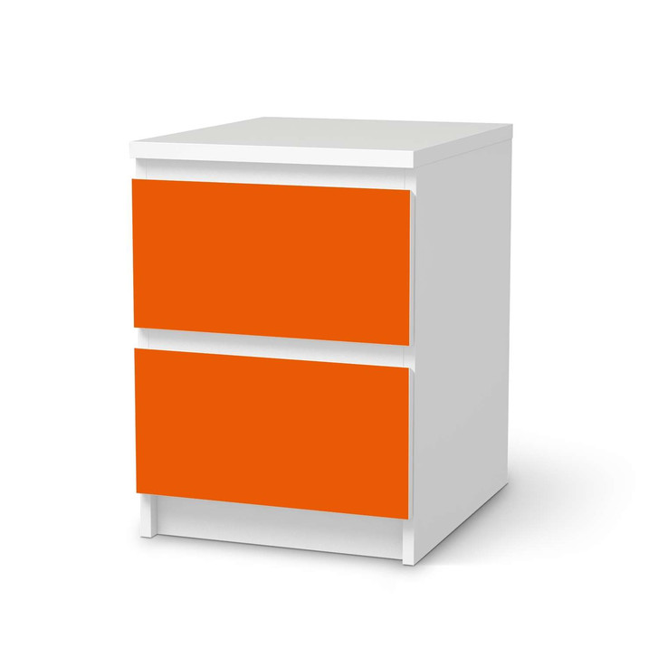 Möbelfolie IKEA Malm Kommode 2 Schubladen - Orange Dark - CR116194