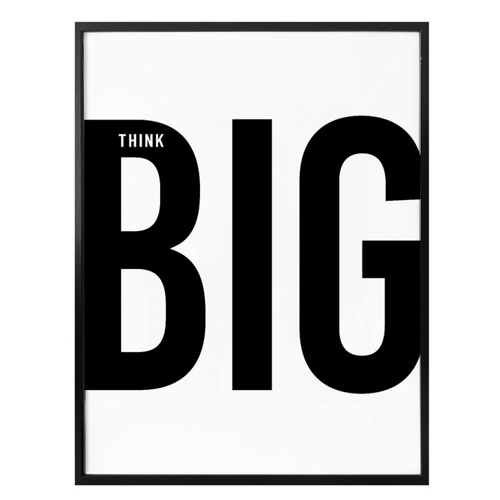 Poster Think big - white - WA259140