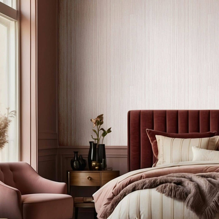 Vliestapete Linien Streifen Modern, Klassisch matt in Rosa-Braun - Papis Loveday - WA508327