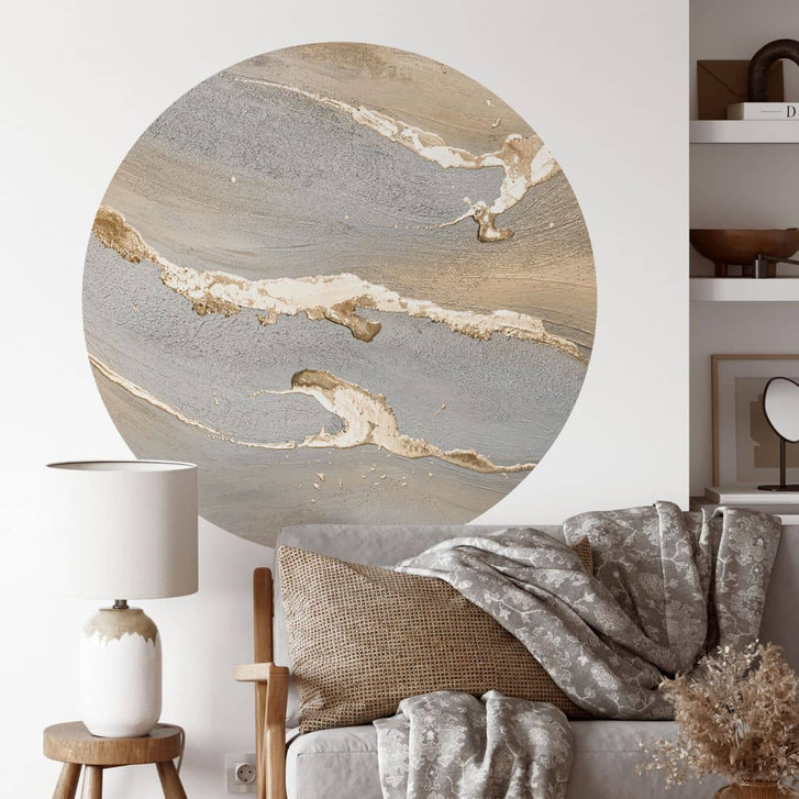 Wandtattoo Goldener Sand - Purina-Purite - Rund - WA429862