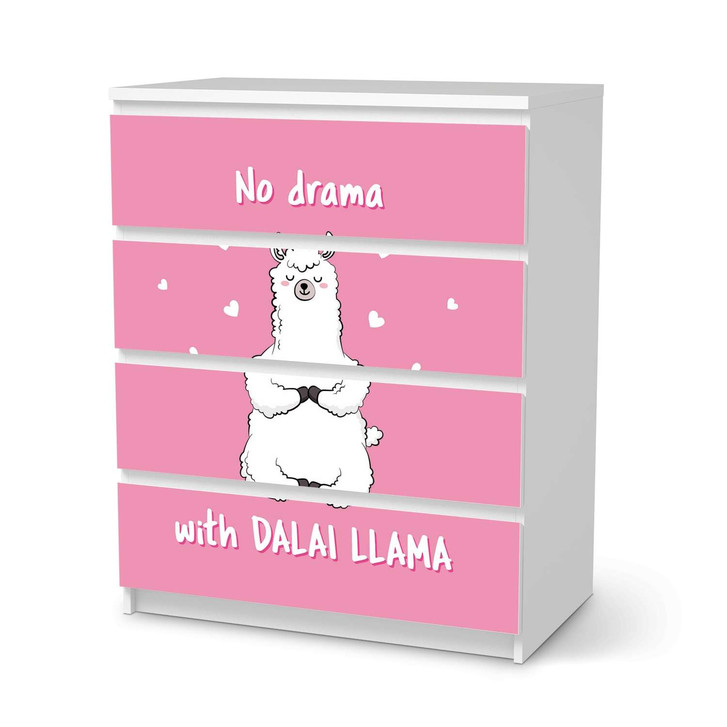 Folie IKEA Malm Kommode 4 Schubladen - Dalai Llama - CR105580