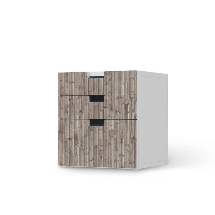 Folie IKEA Stuva / Malad Kommode - 3 Schubladen - Dark washed - CR105996