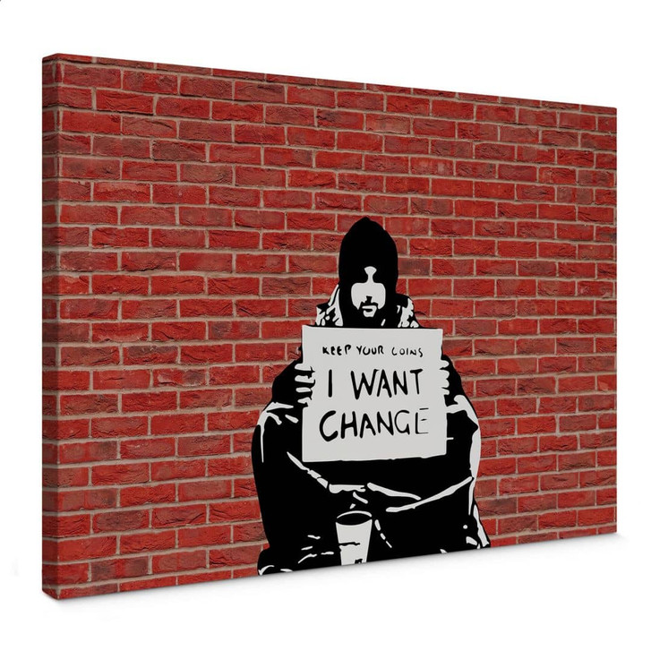 Leinwandbild Banksy - Keep Coins - WA333975