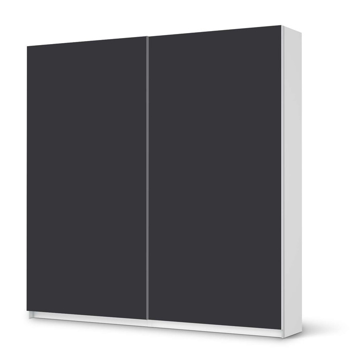 Möbel Klebefolie IKEA Pax Schrank 201cm Höhe - Schiebetür - Grau Dark - CR113868
