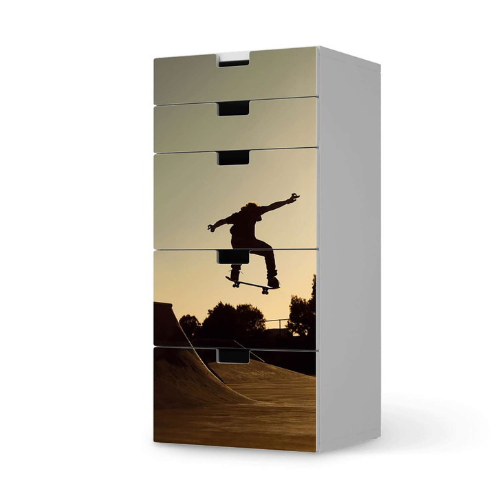 Möbel Klebefolie IKEA Stuva / Malad Kommode - 5 Schubladen - Skater - CR114147