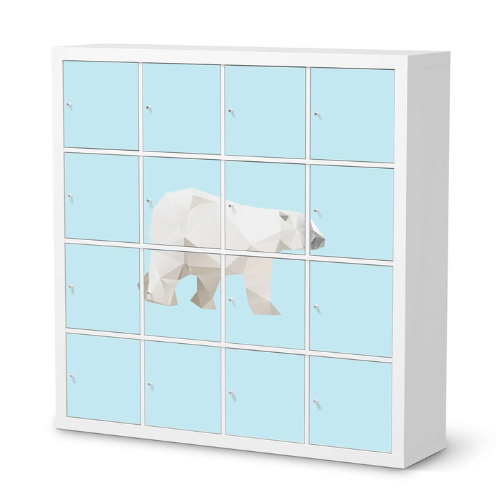 Möbelfolie IKEA Kallax Regal 16 Türen - Origami Polar Bear - CR115243