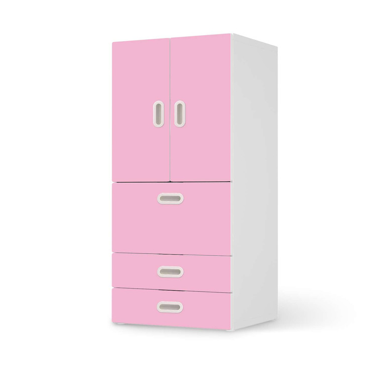 Möbelfolie IKEA Stuva / Fritids - 3 Schubladen und 2 kleinen Türen - Pink Light - CR117609