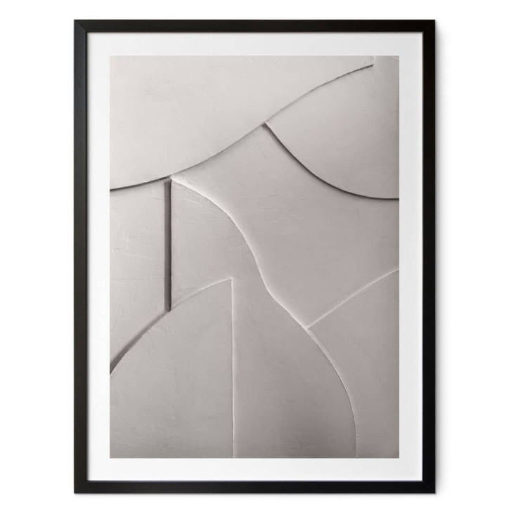 Poster Abstrakte Strukturen in sanftem Beige - Böhmer - WA433117