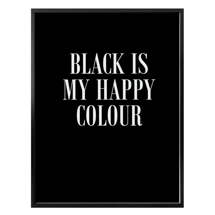Poster Black is my happy colour - WA265330