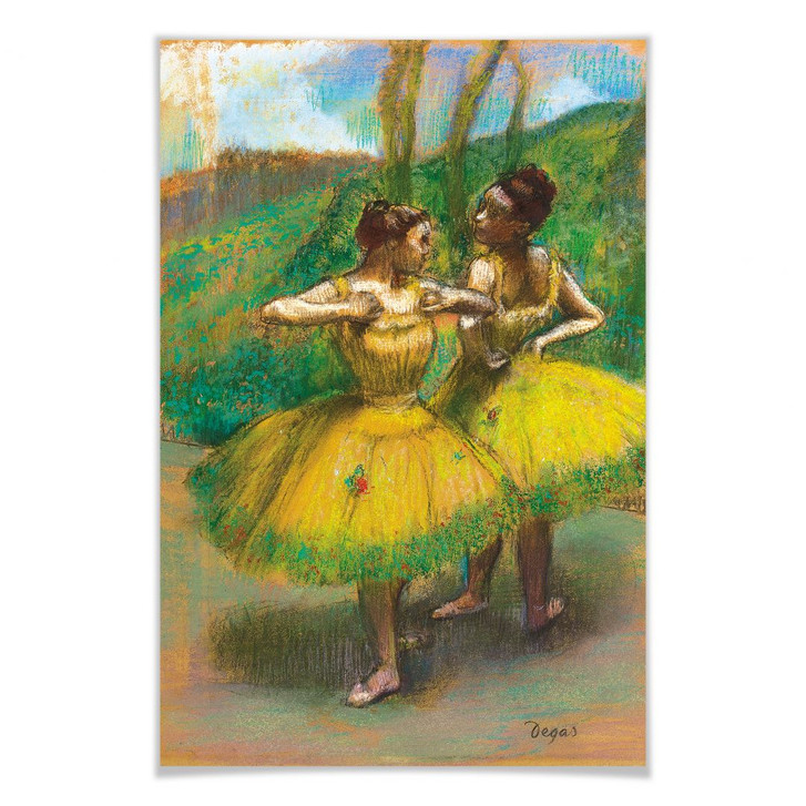 Poster Degas - Zwei Tänzerinnen in gelb - WA159483