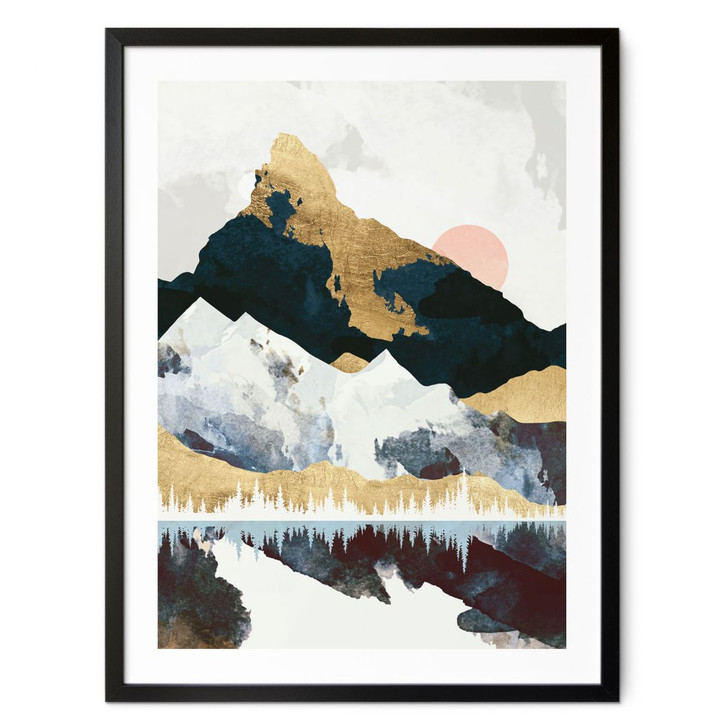 Poster Reflektion einer Winterlandschaft - SpaceFrog Designs - WA428043