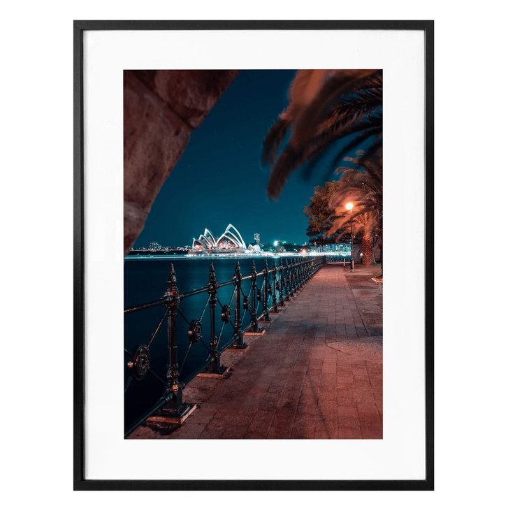 Poster Sydney bei Nacht - Die Promenade - WA259126