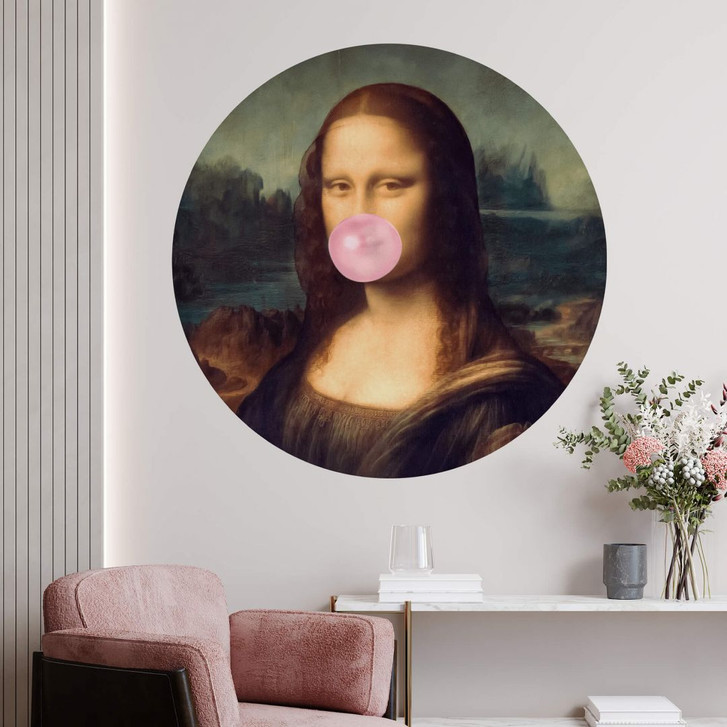 Wandtattoo Taudalpoi - Mona Lisa mit Kaugummi - Rund - WA412602