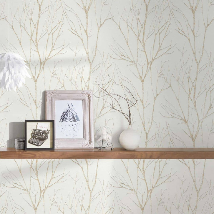 A.S. Création Vliestapete Blooming Tapete in Ast Optik creme, beige, metallic - WA287987