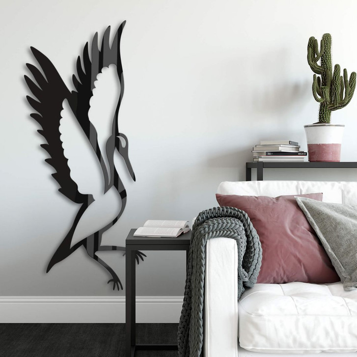 Acryldeko Kranich stehend - WA229876