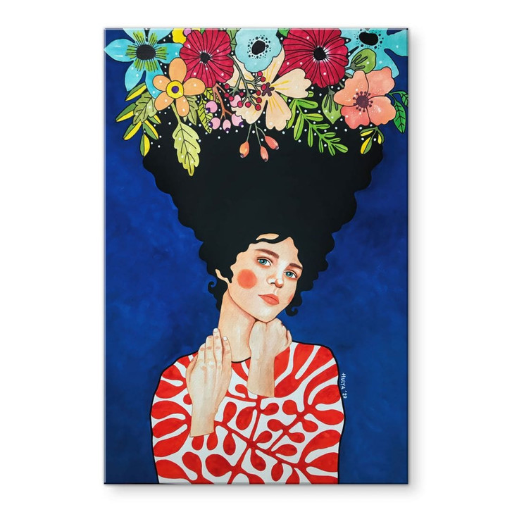 Acrylglasbild Frau mit Blütenpracht im Haar - Hülya - WA490931