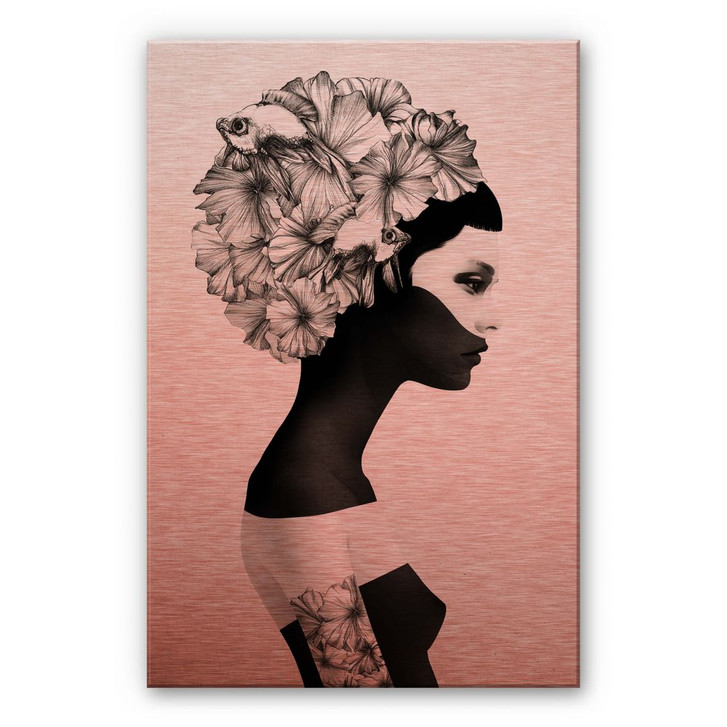 Alu-Dibond Bild mit Kupfereffekt Ireland - Marianna - Hibiskusblüten - WA252109