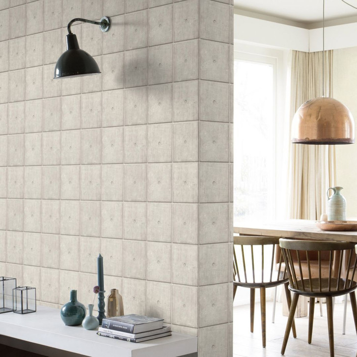 Betonoptiktapete, Steintapete Factory V grau - WA428620