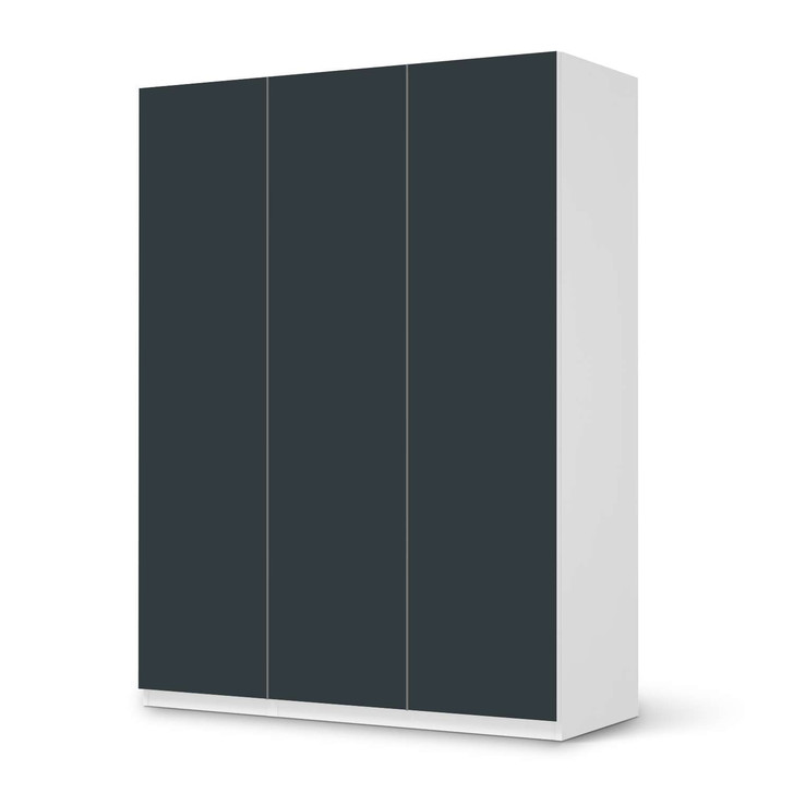 Folie IKEA Pax Schrank 201cm Höhe - 3 Türen - Blaugrau Dark - CR105741