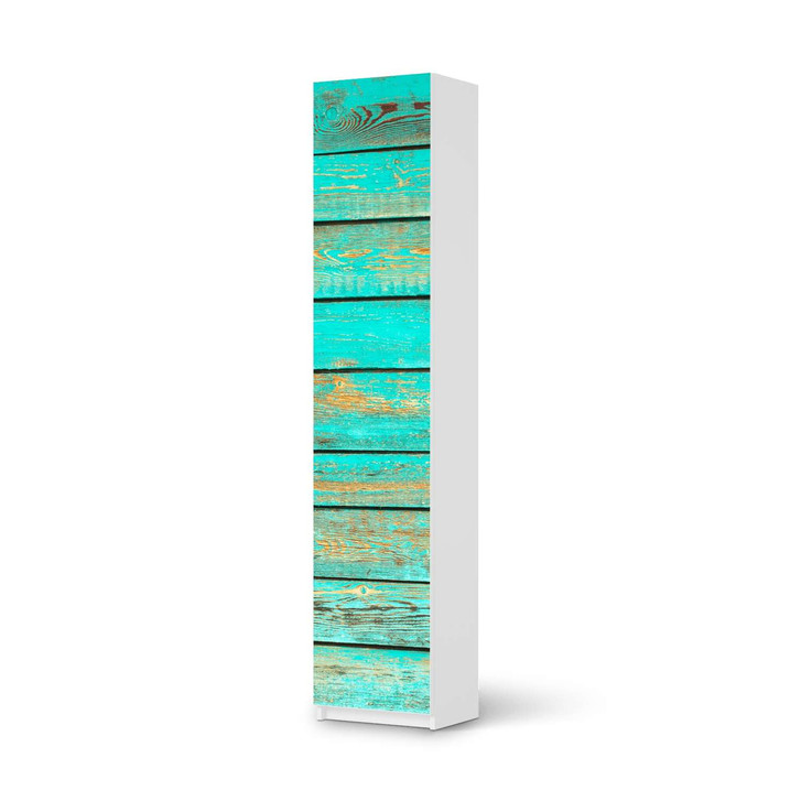 Klebefolie IKEA Pax Schrank 236cm Höhe - 1 Tür - Wooden Aqua - CR111792