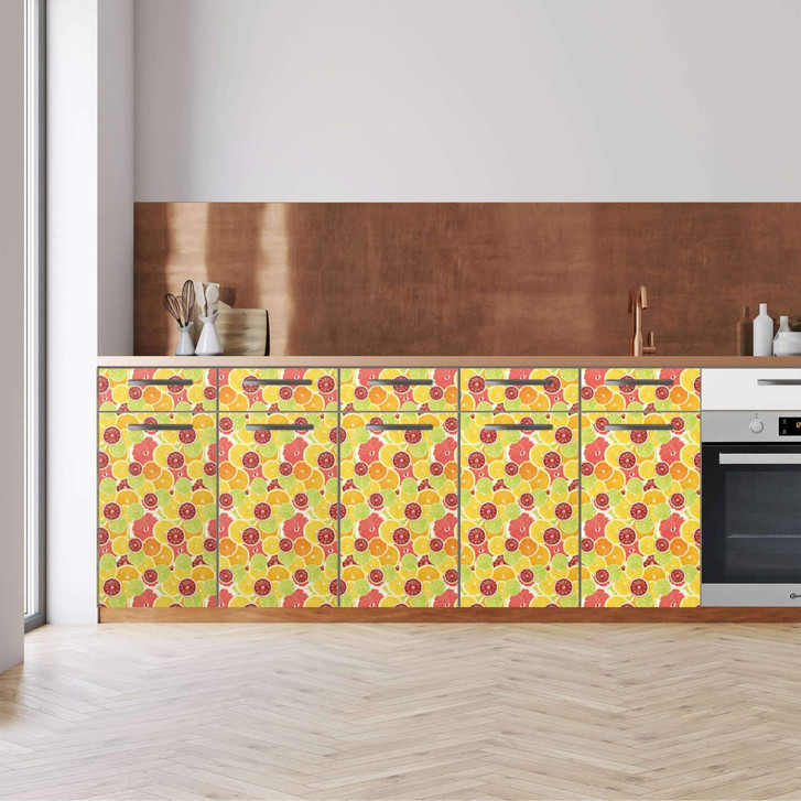 Küchenfolie - Unterschrank 200cm Breite - Citrus - CR112461