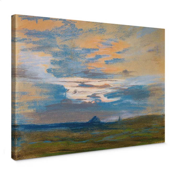 Leinwandbild Delacroix - Himmelsstudie bei Sonnenuntergang - WA361661