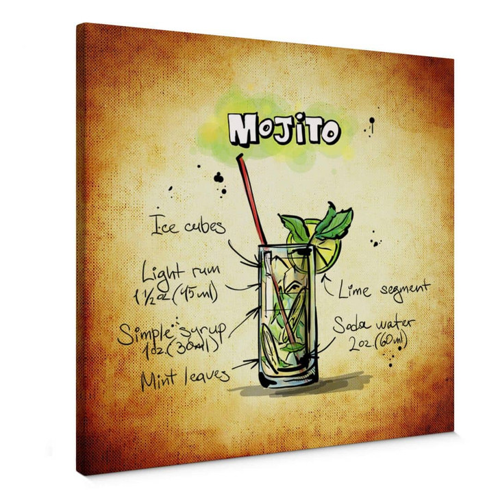 Leinwandbild Mojito - Rezept - WA370546