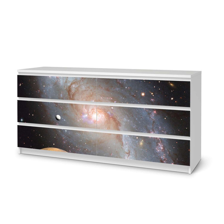 Möbelfolie IKEA Malm Kommode 6 Schubladen (breit) - Milky Way - CR116596