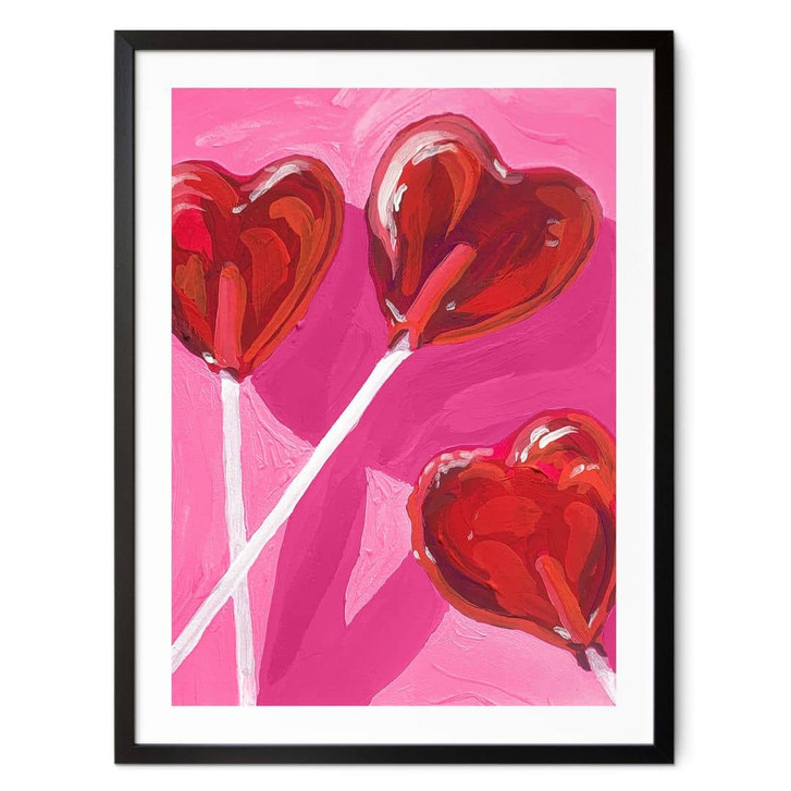 Poster Key and Sea - Lollipop in Herzform - WA406397