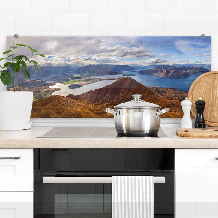 Spritzschutz Yan - Aussicht vom Roys Peak - WA305225