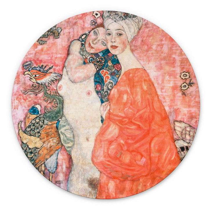 Wandbild Klimt - Die Freundinnen - Alu-Dibond Rund - WA492534
